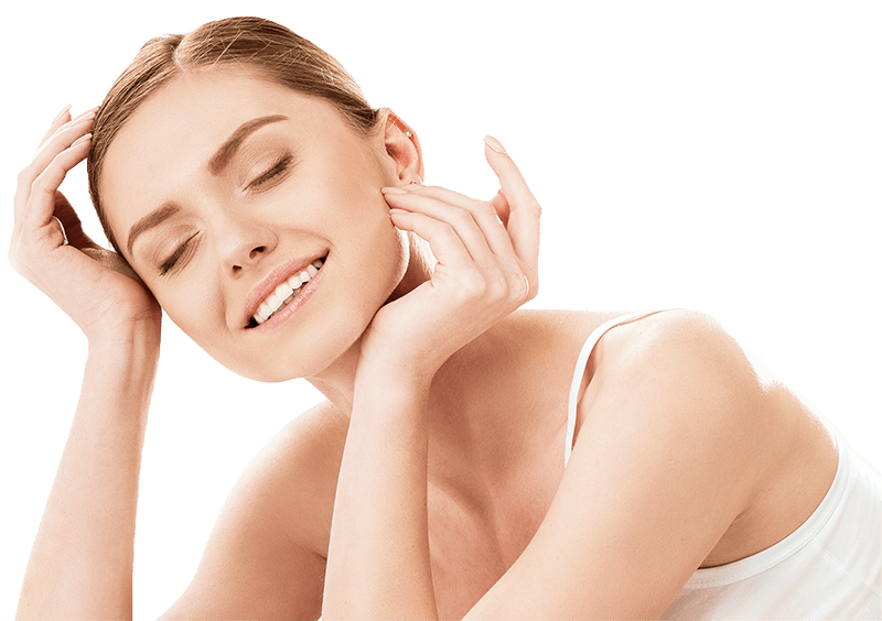 Woman smiling after relaxing treatment at spa in Business Bay Dubai